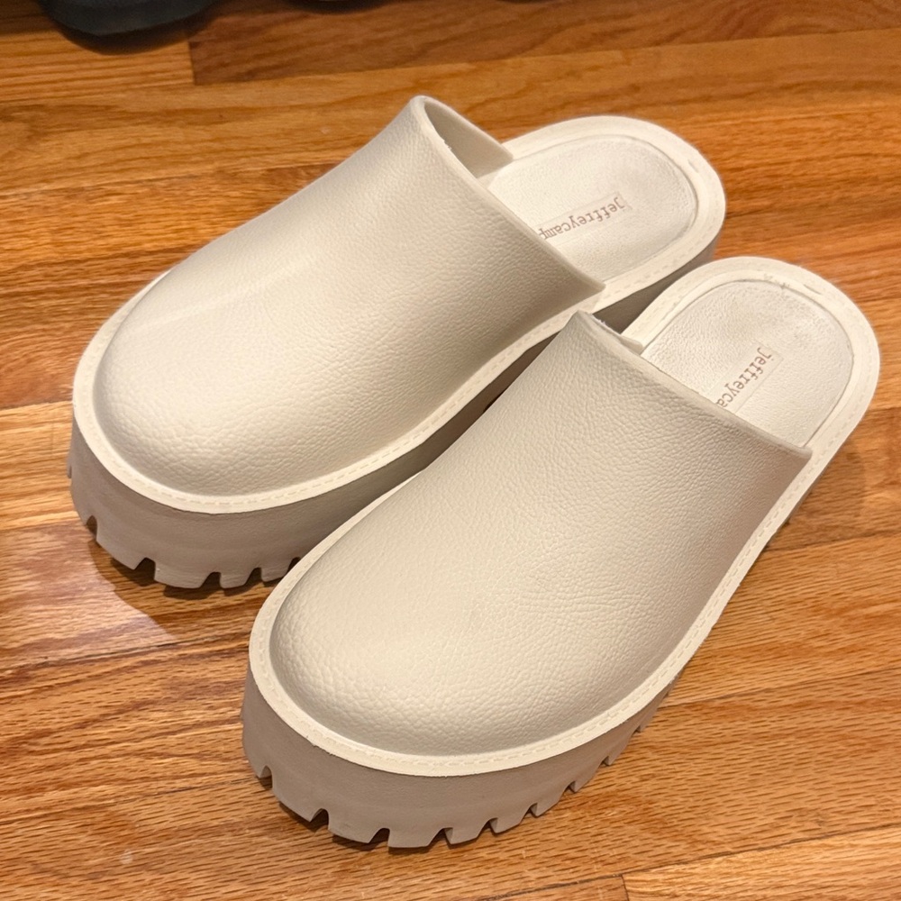 Jeffrey Campbell Cream clogs
